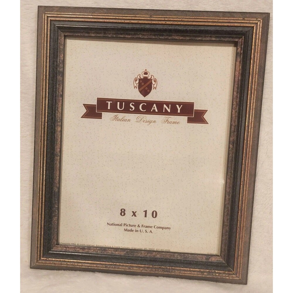 Tuscany Gold Black Picture Frame Wood  Gold  8x10